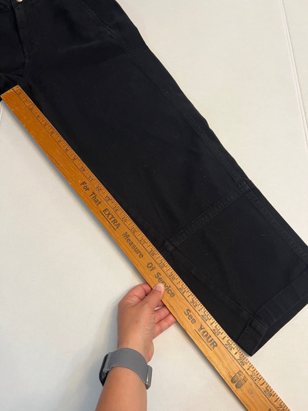 QUINCE ORGANIC COTTON TWILL BARREL PANTS BLACK SIZE 4 - Picture 15 of 16